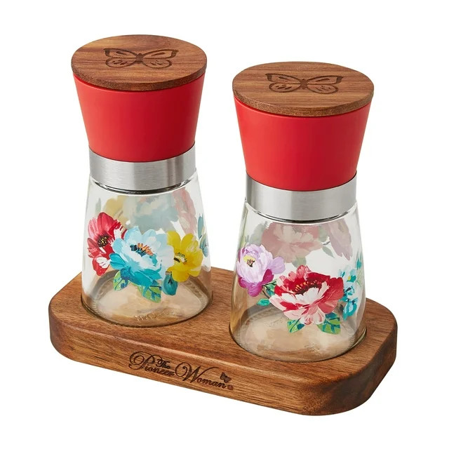 The Pioneer Woman Sweet Romance 3-Piece Salt & Pepper Grinder Set | Walmart (US)