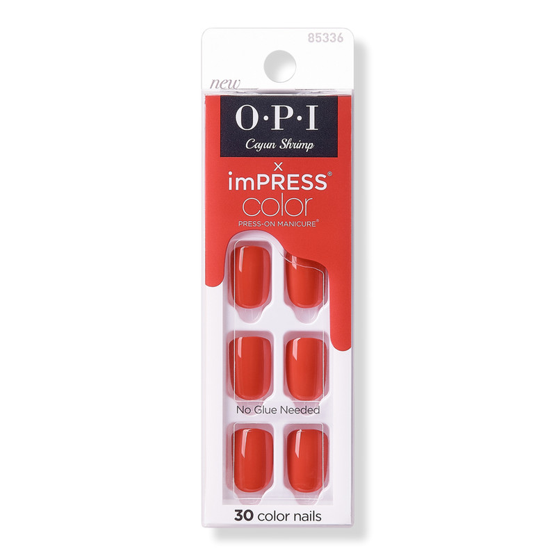 Kiss Cajun Shrimp imPRESS Color X OPI Press-On Manicure | Ulta Beauty | Ulta
