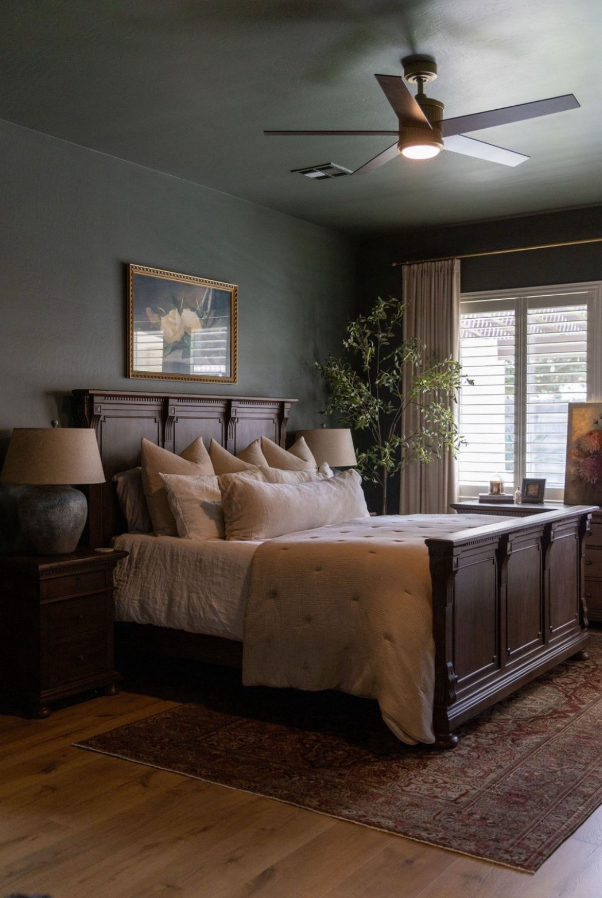 I’ve never regretted color drenching our primary suite a dark moody green. Color is Pewter Green by Sherwin Williams Xo Southworth Design

#LTKHome #LTKdayinmylife #LTKmorningroutine