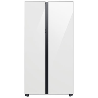 Samsung Bespoke 36"" 22.6 Cu. Ft. Side-By-Side Refrigerator w/ Water Dispenser (RS23CB760012AA) - White | Best Buy Canada