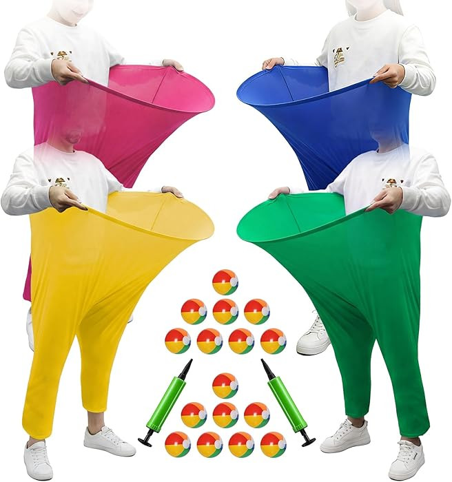 4-Color Team Granny Pants Yard Game with 16 Balls & 2 Pumps - Complete Adult Party Set for 8+ Pla... | Amazon (US)