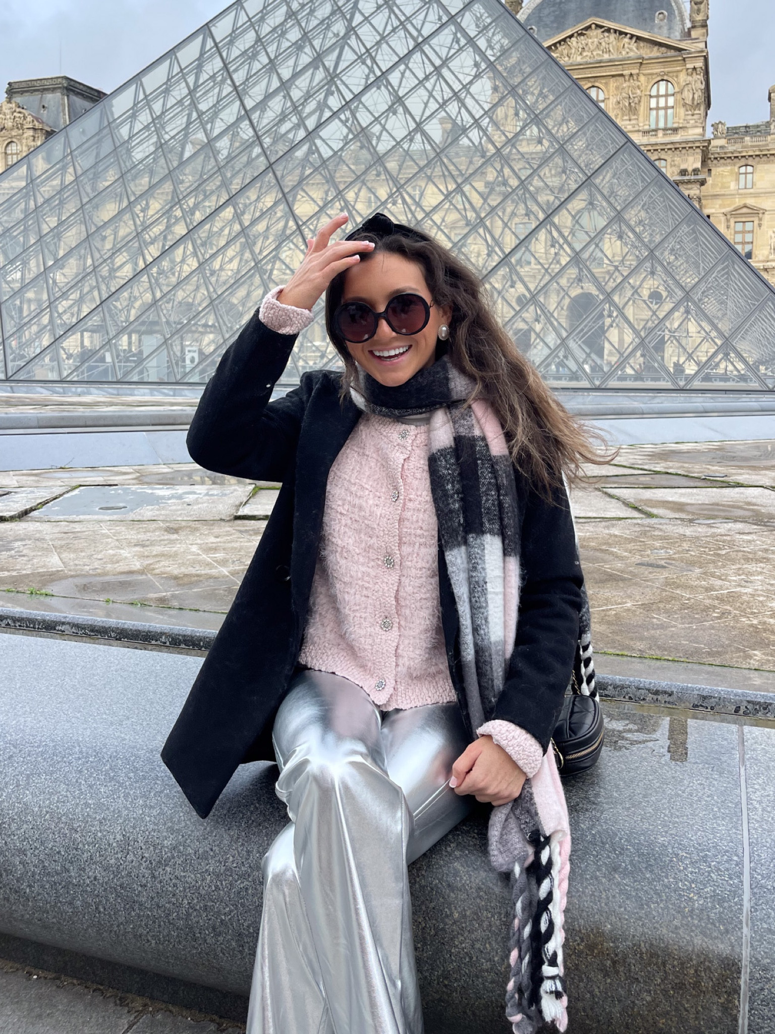 The cutest H&M pink sweater that pairs perfect with silver metallic pants! Throw a black overcoat on top and you’re out the door to the Lourve or just an average day! 

#LTKtravel #LTKfindsunder100 #LTKHoliday