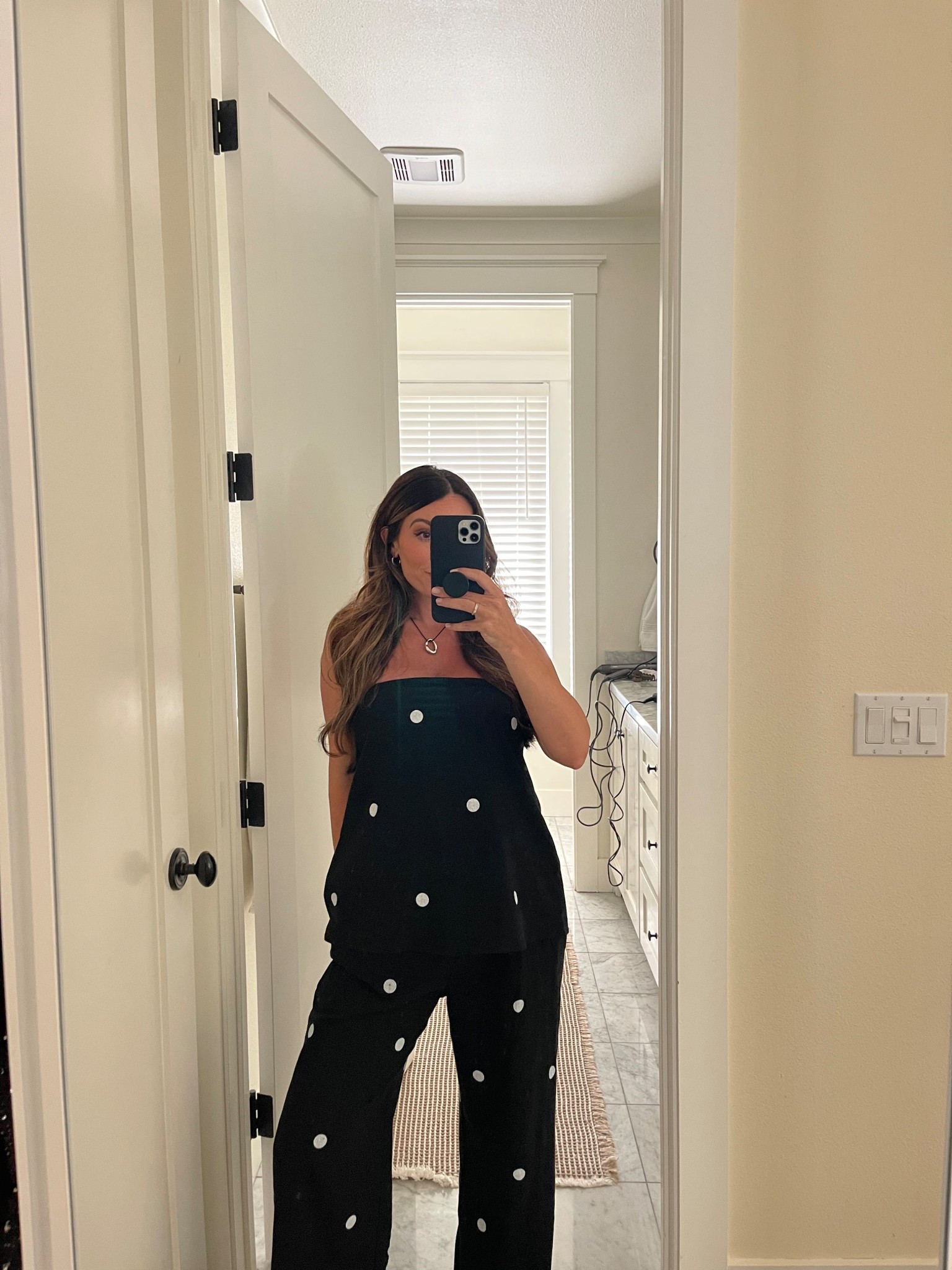 Polka dot set (Amazon) wearing size M 