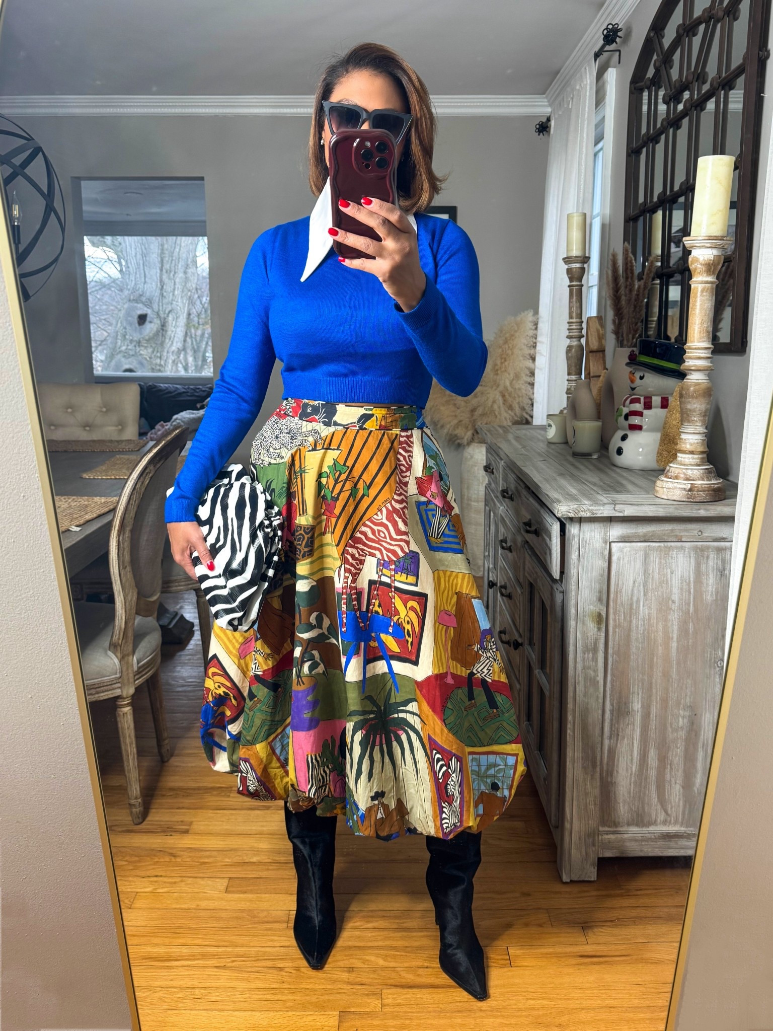 A mix of pattern and print 


#LTKootd #LTKFindsUnder100 #LTKSeasonal