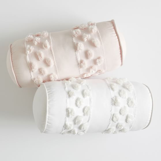 Pretty Pom Bolster Pillow | Pottery Barn Teen