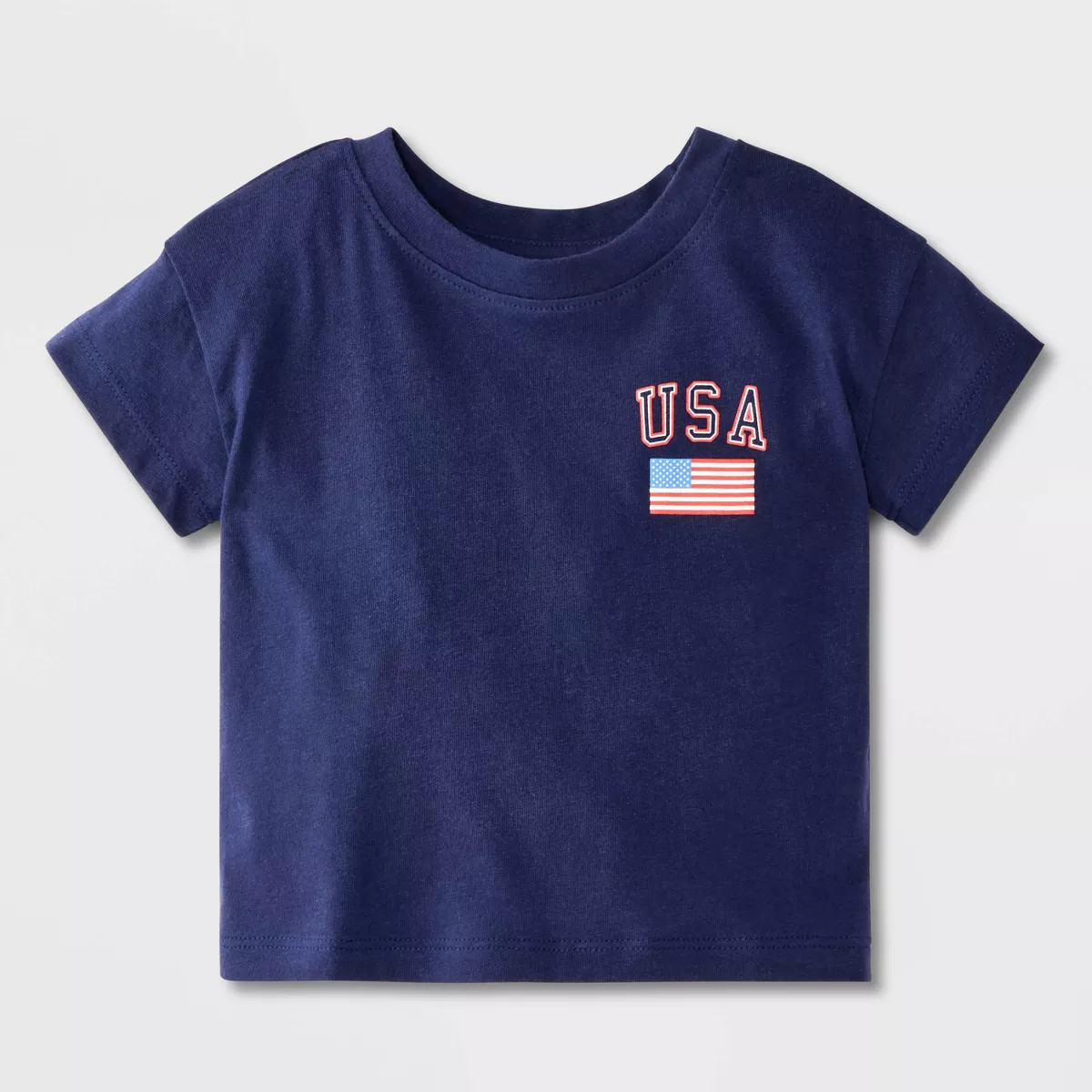 Baby Boys' USA Graphic T-Shirt - Cat & Jack™ Navy Blue | Target