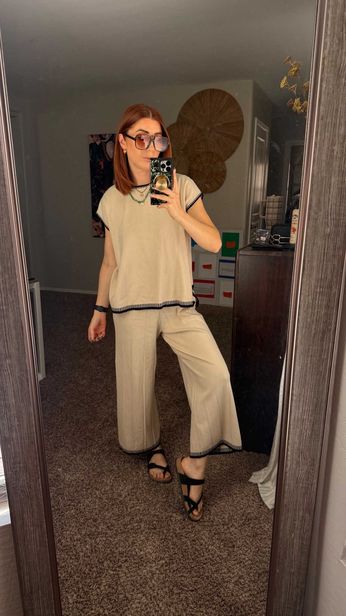 Matching set size medium, a little on the thicker side, does shrink so beware of that, but so comfy!
Sandals order half size up!

#LTKgrwm #LTKootd #LTKmomlife