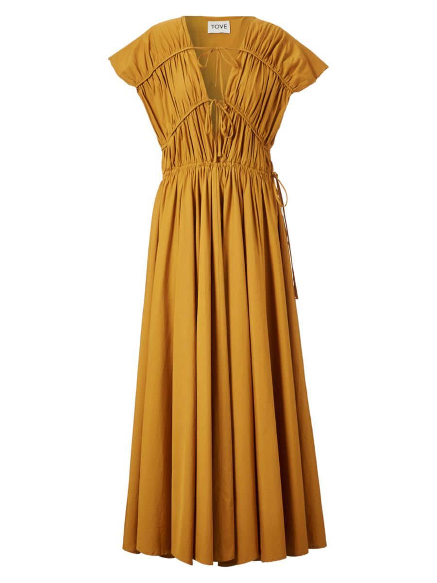 TOVE Eloise Drawstring Maxi Dress | Saks Fifth Avenue
