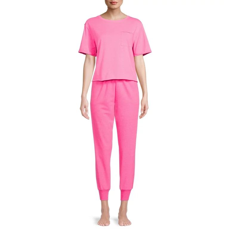 Peace, Love & Dreams Women's Bright Tie Dye Sleep PJ Set | Walmart (US)