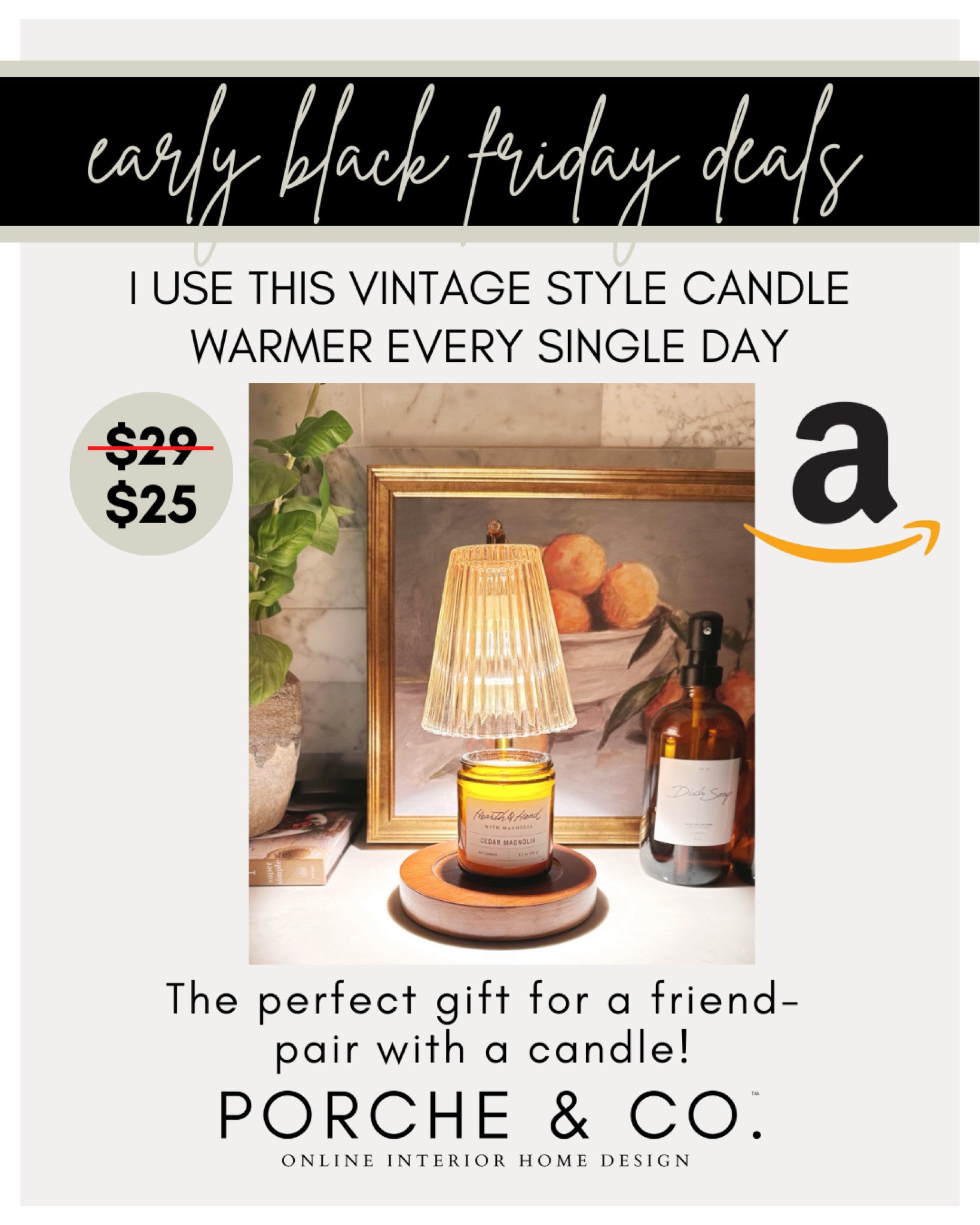 Amazon Black Friday candle warmer on sale- the perfect gift for a friend paired with your favorite candle 🕯️ #amazon #candle

#LTKhome #LTKCyberWeek