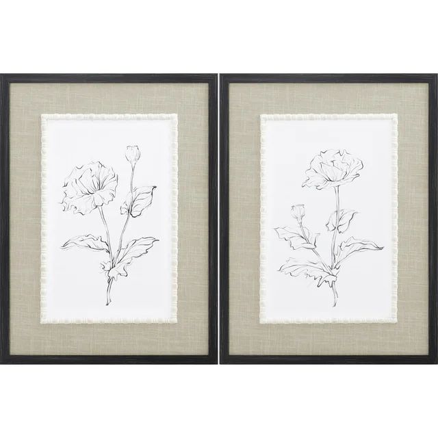 My Texas House Botanical Sketches 2 Piece Set Framed Art 18" x 24" - Walmart.com | Walmart (US)