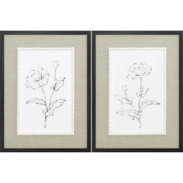 My Texas House Botanical Sketches 2 Piece Set Framed Art 18" x 24" | Walmart (US)