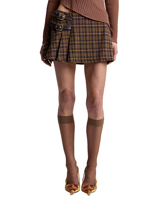 Women's Belted Mini Skort | Macy's
