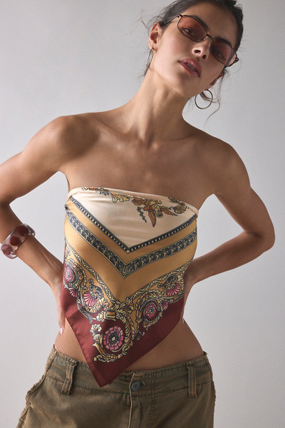 Ornate Patterned Silky Scarf | Urban Outfitters (US and RoW)
