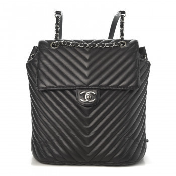 Calfskin Chevron Quilted Large Urban Spirit Backpack Black | Fashionphile
