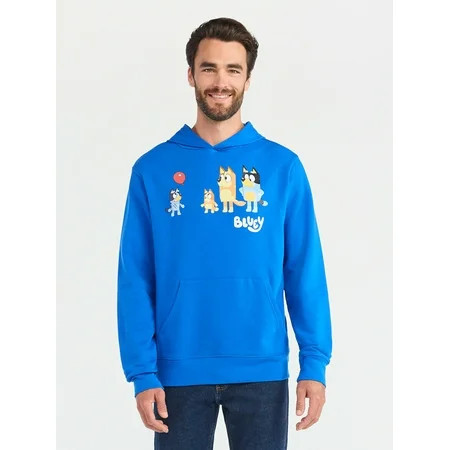 Bluey Men's and Big Men's Graphic Hoodie with Long Sleeves, Sizes XS-5XL | Walmart (US)