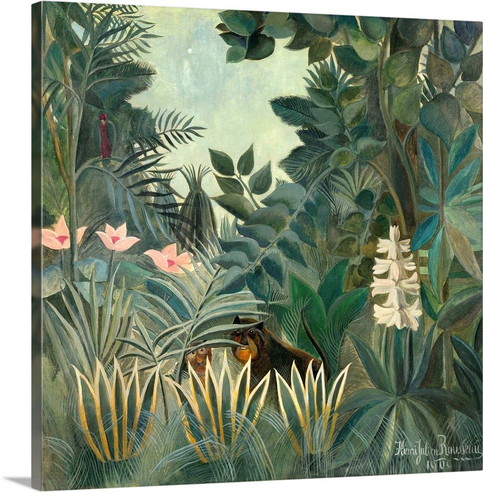 The Equatorial Jungle, by Henri Rousseau, 1909, French painting Wall Art | Great Big Canvas - Dynamic