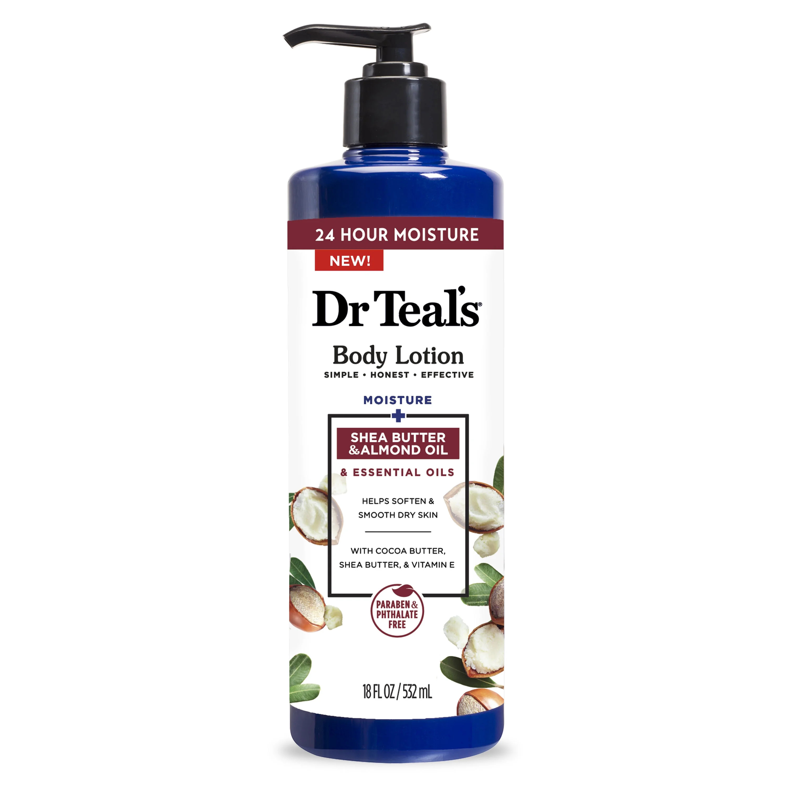 Dr Teal's Moisturizing Body Lotion, with Shea Butter & Almond Oil, 18 fl oz | Walmart (US)