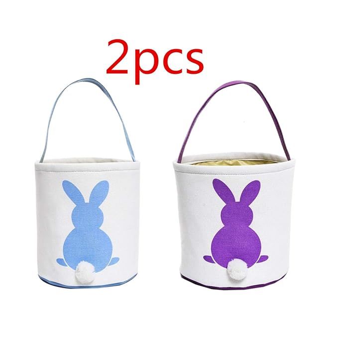 Easter Basket for Kids Easter Bunny Bag Easter Decorations (Blue and Purple) | Amazon (US)