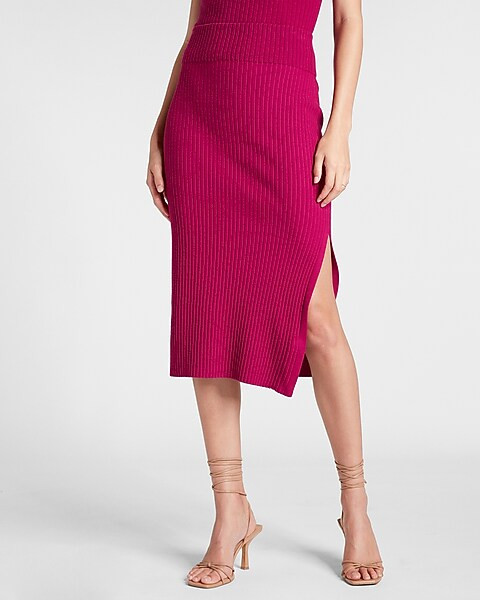 Ribbed Sweater Pencil Skirt | Express