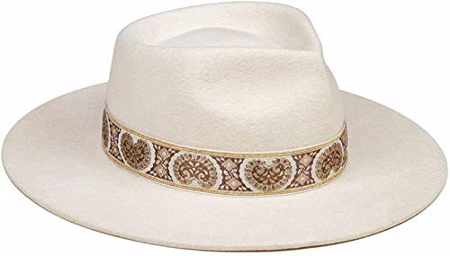 Lack of Color Women's Beverly Vintage-Style Classic Wool Fedora (The Beverly, Small (55 cm)) Ivory/Brown | Amazon (US)