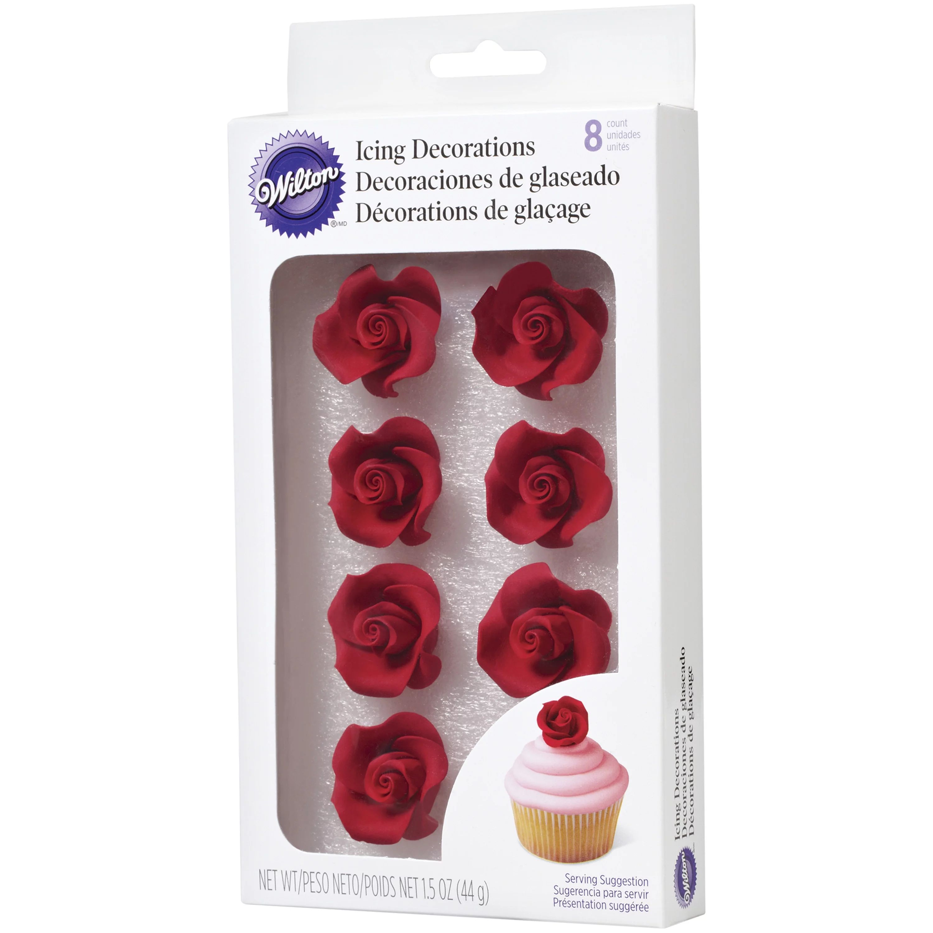 Wilton Red Rose Royal Icing Decorations, 1.55 oz. (8 Pieces) | Walmart (US)