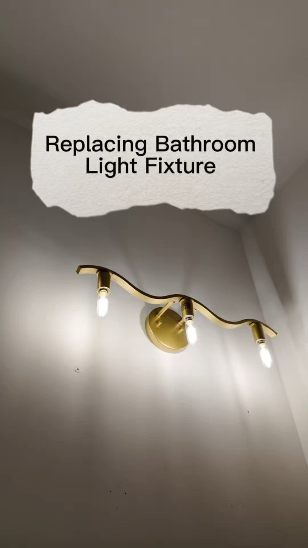 Removing old bathroom vanity light ✨

#diy #bathroom #makeover #beforeandafter 

#LTKvlog #LTKHome