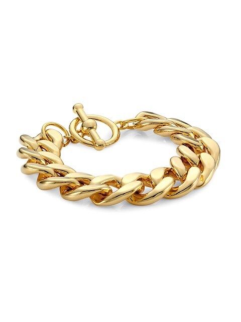 20K-Gold-Plated Curb-Chain Bracelet | Saks Fifth Avenue