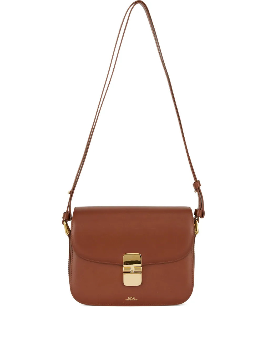 A.P.C. small Grace leather cross body bag - Brown | Farfetch Global