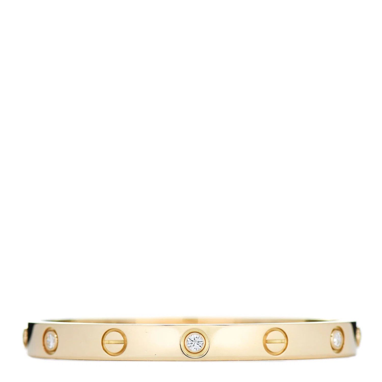 18K Yellow Gold 6 Diamond LOVE Bracelet 16 | Fashionphile