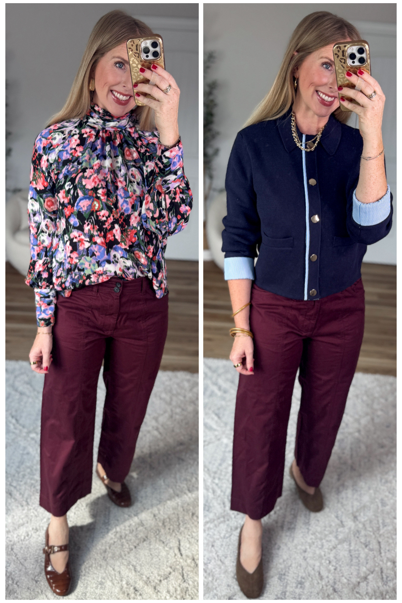 2 ways to wear these cropped maroon utility pants from Walmart

#LTKootd