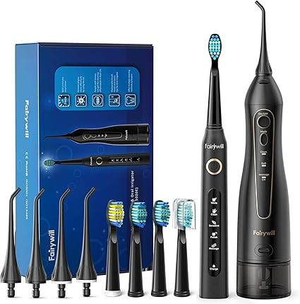 Water Flosser and Toothbrush Combo, Fairywill Teeth Cleaner Set, 4 Hours Charge for 30 Days Use, ... | Amazon (CA)