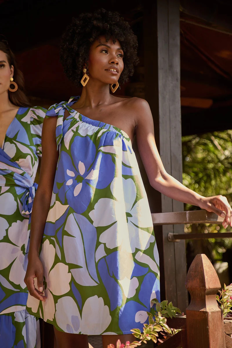 Dayana Floral Adley Shift One Shoulder Mini Dress | Sugarlips