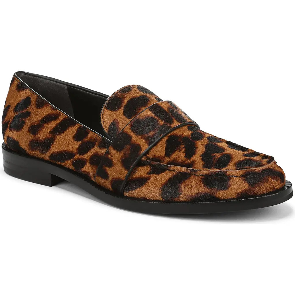 Favorite Daughter Lola Too Genuine Calf Hair Loafer in Brandy Brown Leopard Print at Nordstrom, Size 5.5 | Nordstrom