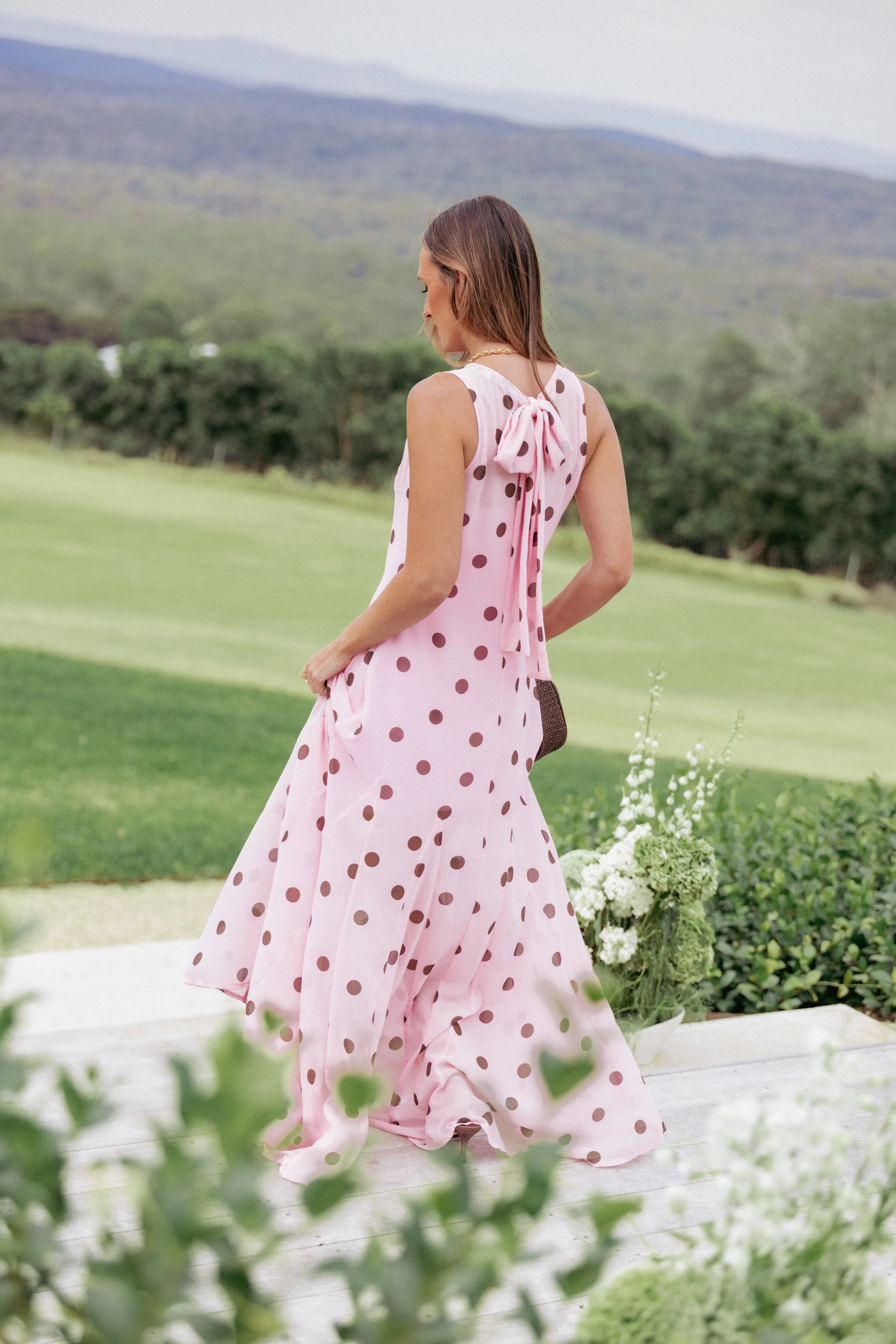 Keani Maxi Dress - Pink Polka Dot | Petal & Pup (US)