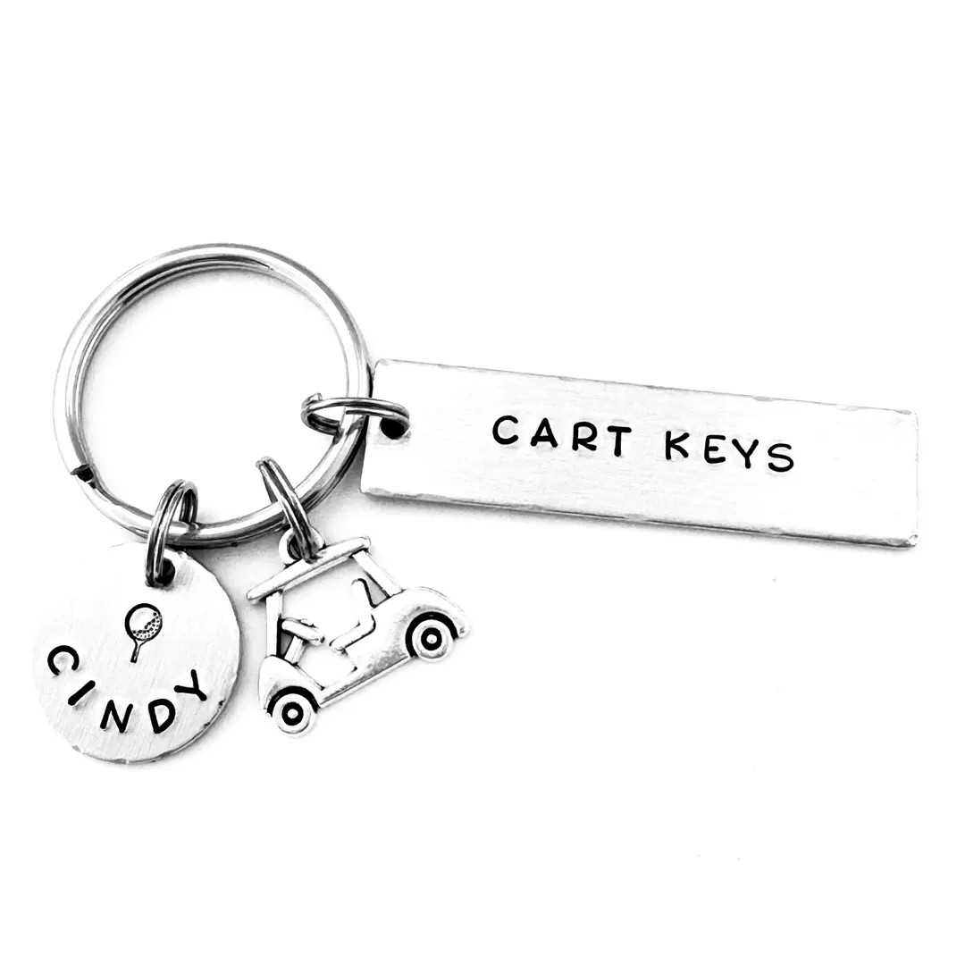 Personalized Golf Cart Keychain, Cart Keys, Personalized Golfer Keychain, Golfer Gift, Golfer Key... | Etsy (US)
