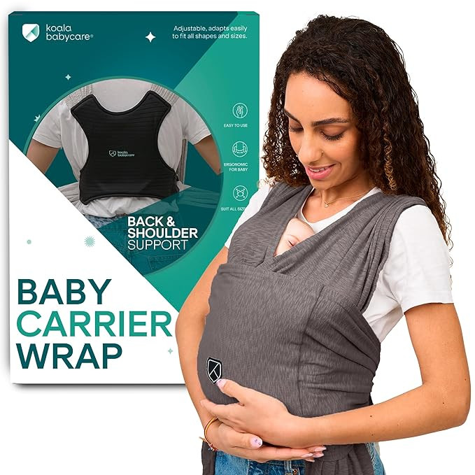 Koala Babycare Baby Carrier Wrap, Adjustable and Easyt-to-Wear As a T-Shirt - Baby Wearing Wrap O... | Amazon (US)