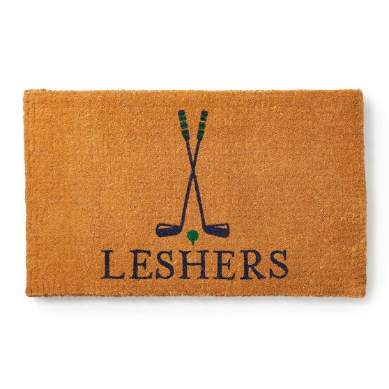 Golf Clubs Personalized Doormat | Mark and Graham