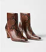 Snake Print Booties | LOFT