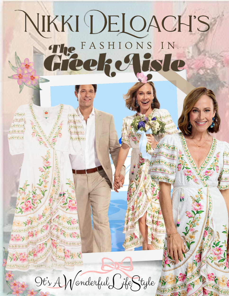 Dreaming of a European getaway? I’m sharing the beautiful dress worn by Nikki DeLoach in "The Greek Aisle" on Hallmark Channel’s Summer Nights lineup! 💙🤍

#HallmarkChannel #SummerNights #TheGreekAisle #NikkiDeLoach #HallmarkStyle #HallmarkFashion #LTKStyle #LTKFinds #SummerStyle #VacationStyle #ResortWear #BlueAndWhiteStyle #MediterraneanStyle #MaxiDressSeason #ItsAWonderfulLifeStyle #HallmarkMovies #FashionFinds #LTKFashion #CoastalStyle #SummerWardrobe