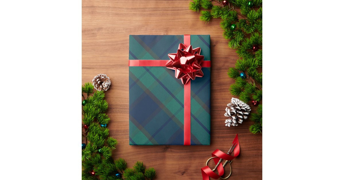 Black Watch Tartan Plaid Classic Blue Green Wrapping Paper | Zazzle | Zazzle