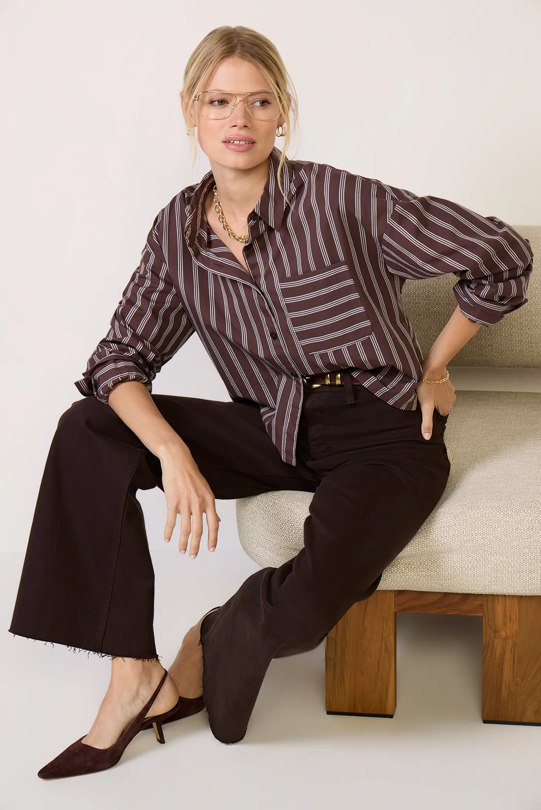 Aiden Crop Shirt | Evereve