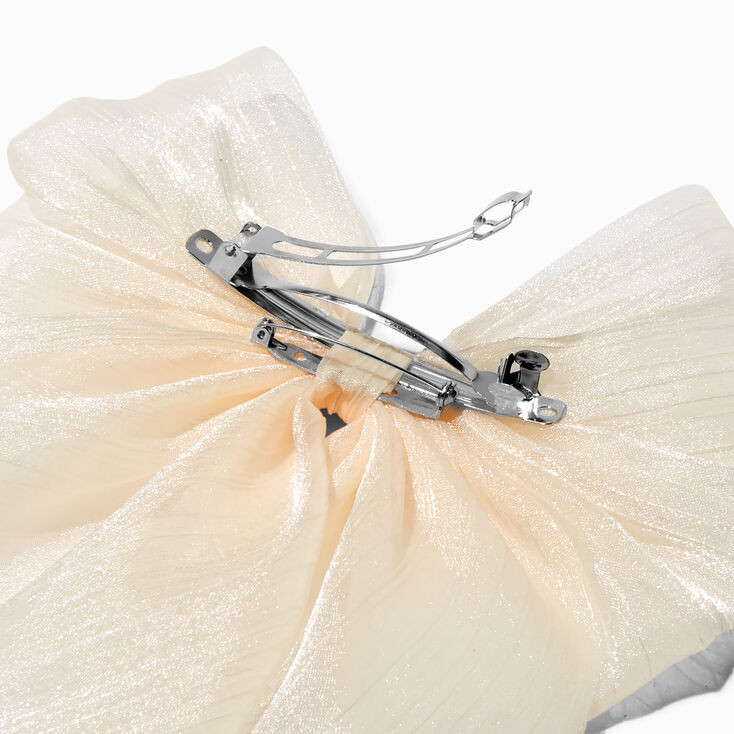 Ivory Sheer Bow Hair Clip | Claire's (US)