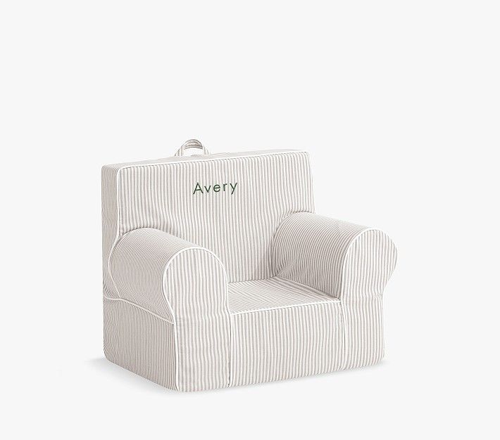 My First Anywhere Chair®, Oatmeal Oxford Stripe | Pottery Barn Kids