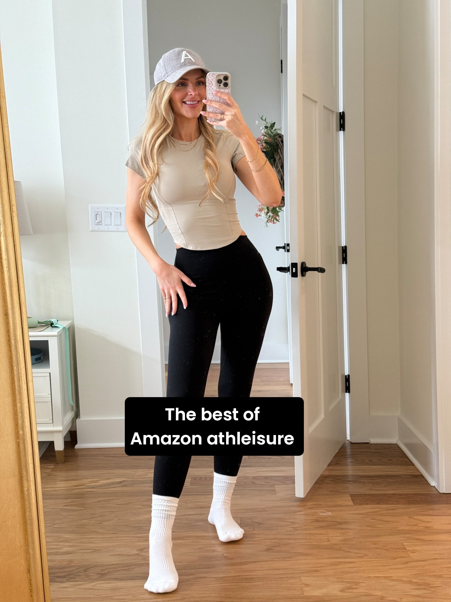 Amazon workout stuff is 1/3 of the price of the brand names, and it’s been SO good lately. 

The leggings are true to size, I wear MEDIUM (save the brand of these leggings, they make 3 or 4 types that are amazing) 

The shirt is a “Oner inspired” dupe and it goes on sale a lot. I am wearing a SMALL,  but be warned, it fits small! Size up if you are unsure 

(The hat is Aritzia and the socks are Gym Shark) 



#LTKFindsUnder50 #LTKOver40 #LTKActive