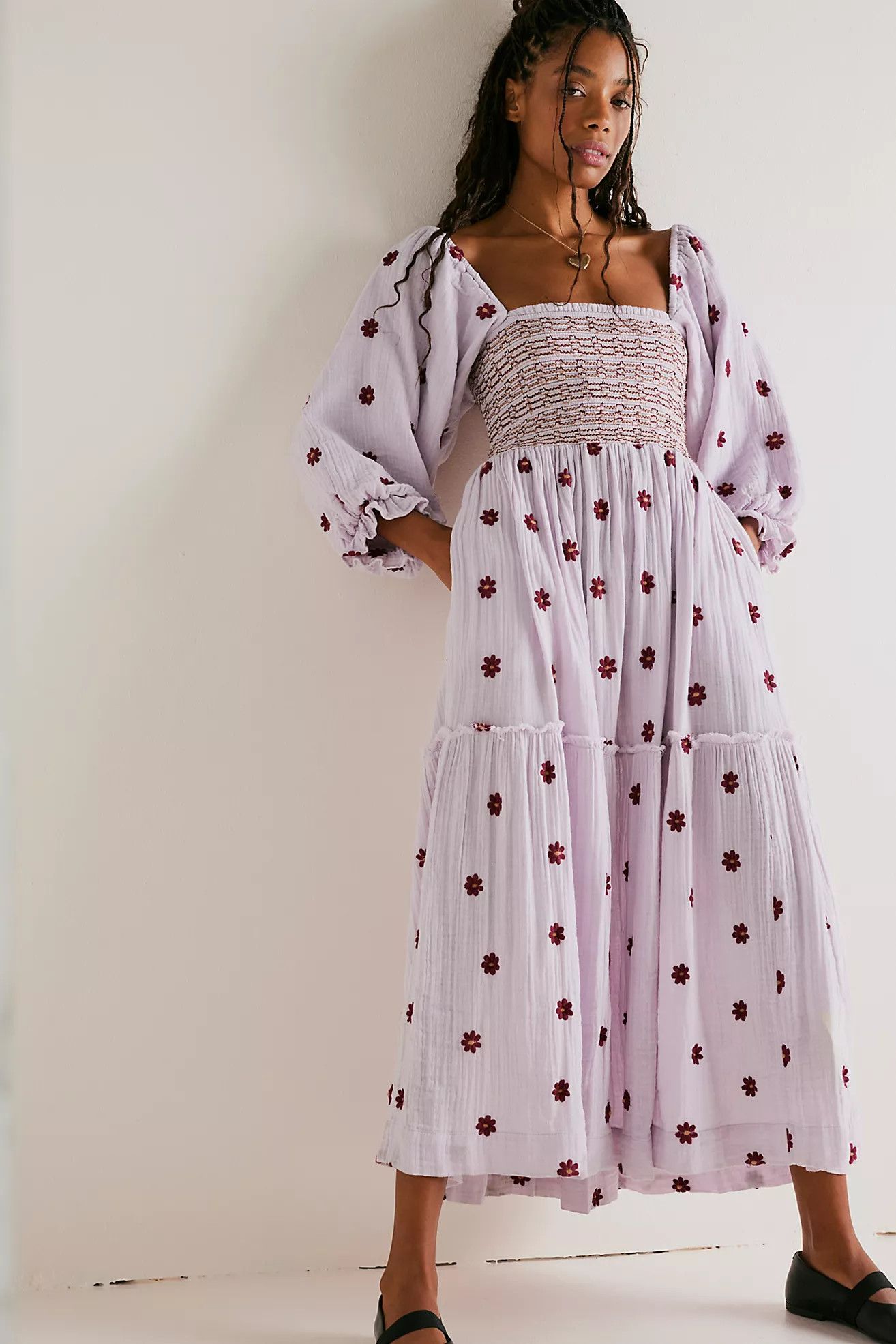 Dahlia Embroidered Maxi Dress | Free People (Global - UK&FR Excluded)