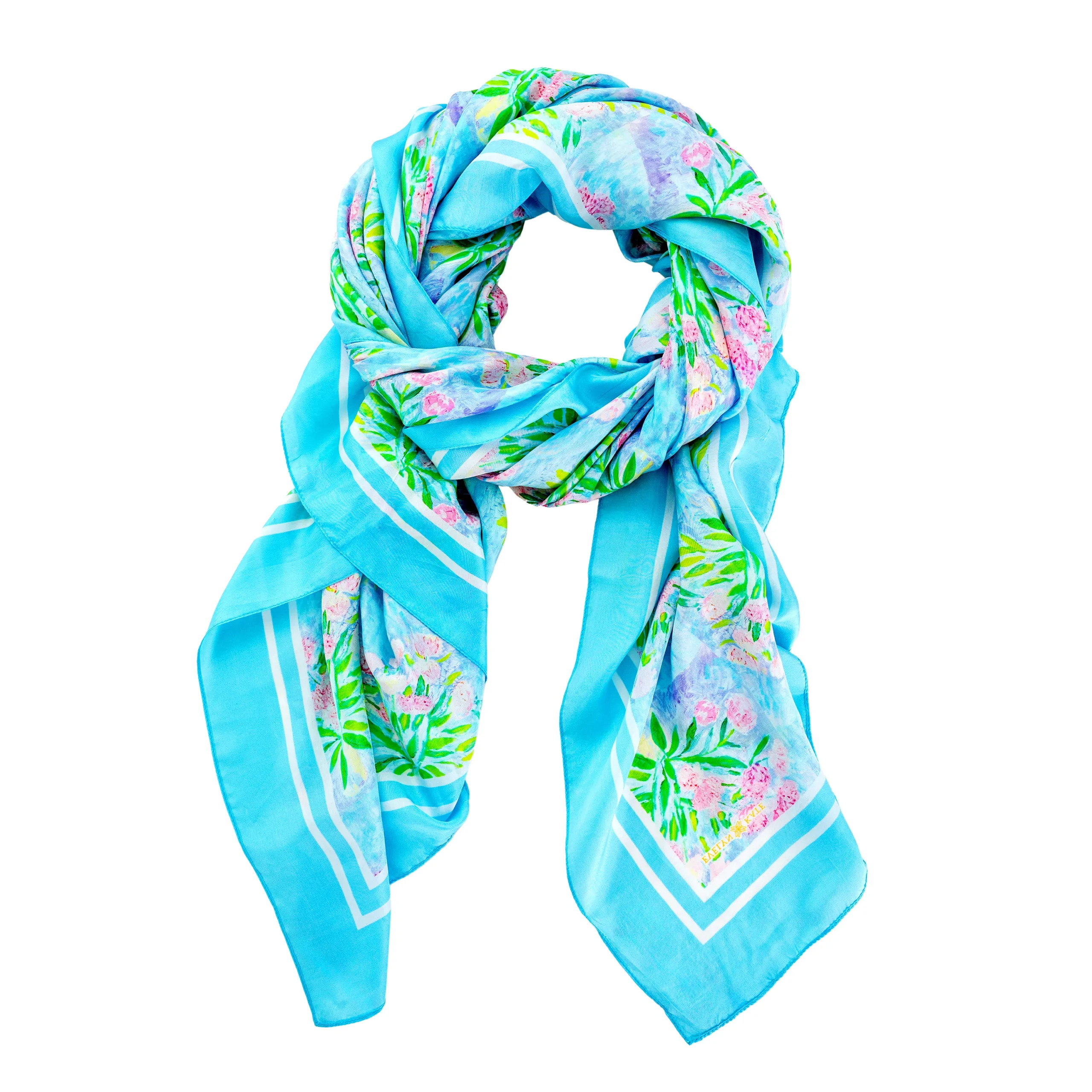 Pink Peony Silk Scarf | EVELYN & KATE (US)