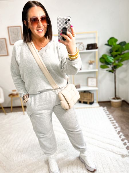 Casual ootd!  XL sweatshirt. Mix and match sets at Target!  L cargo joggers. Grabbed these converse off Amazon last week. Sized down half a size. Love them!  It’s cold here today, so this outfit is perfect. #targetstyle #target #amazonfinds

#LTKmidsize #LTKSeasonal #LTKfindsunder50