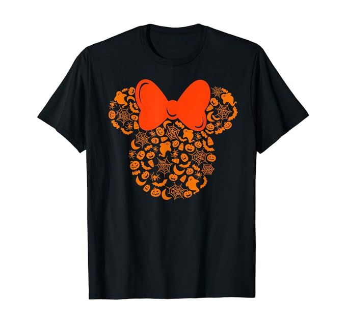 Disney Minnie Mouse Halloween Silhouette Icon T-Shirt | Amazon (US)