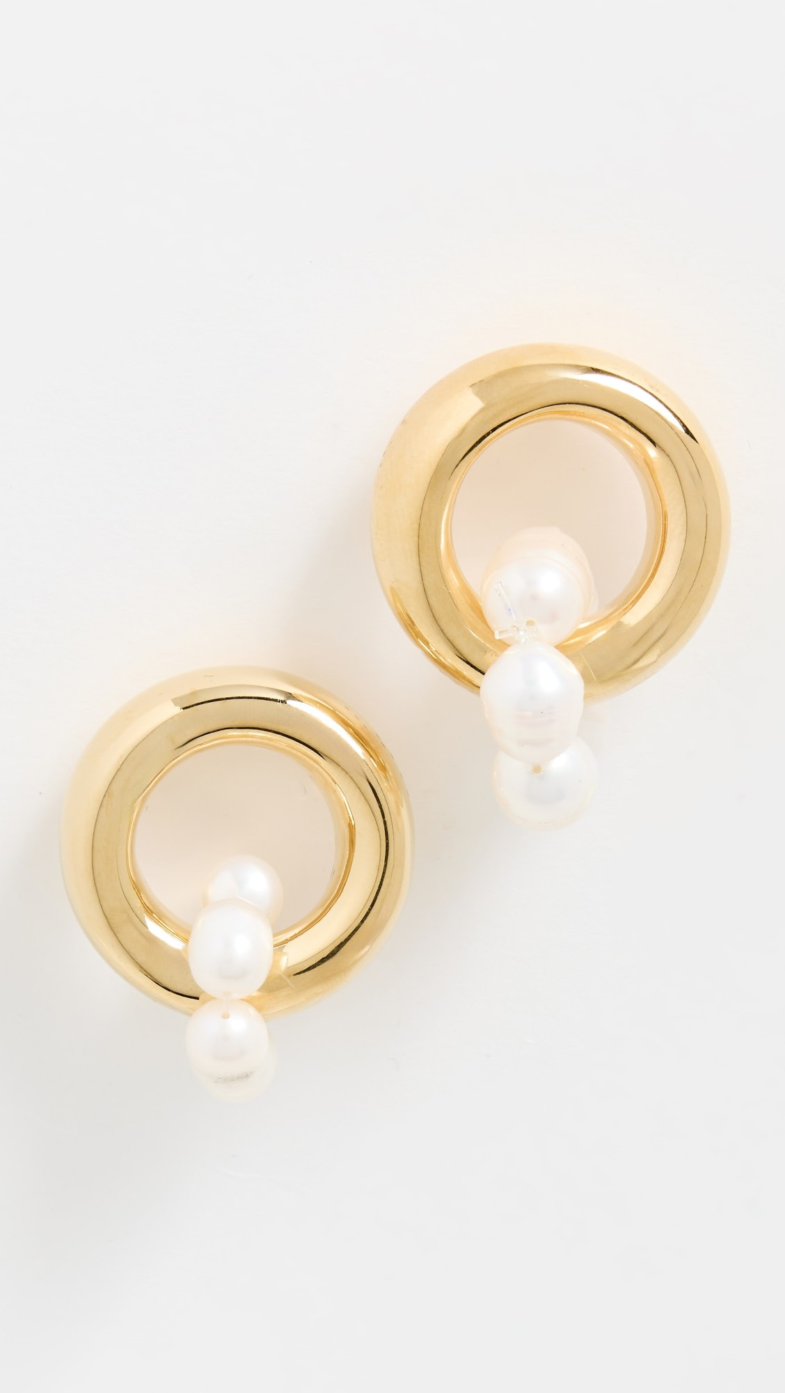 Bold Gold and Pearl Earrings | Shopbop